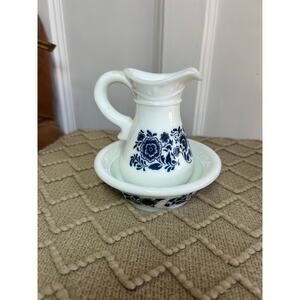 Vintage Avon Milk glass Decanter With Saucer Hard to find